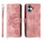 For iPhone 17 Case Flower Pattern PU Leather Wallet Phone Cover with Strap - Pink - 1