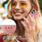 For iPhone 17 Case Flower Pattern PU Leather Wallet Phone Cover with Strap - Pink - 6