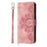 For iPhone 17 Case Flower Pattern PU Leather Wallet Phone Cover with Strap - Pink - 7