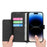 For iPhone 18 Pro / 17 Pro Case Flower Pattern PU Leather Wallet Phone Cover with Strap - Black - 5