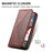 For iPhone Air Case Calf Texture PU Leather Wallet Phone Cover with Wrist Strap - Brown - 5