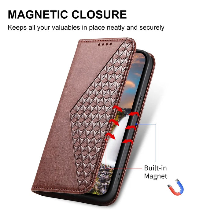 For iPhone Air Case Calf Texture PU Leather Wallet Phone Cover with Wrist Strap - Brown - 5