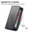 For iPhone 18 Pro / 17 Pro Case Calf Texture PU Leather Wallet Phone Cover with Wrist Strap - Black - 5
