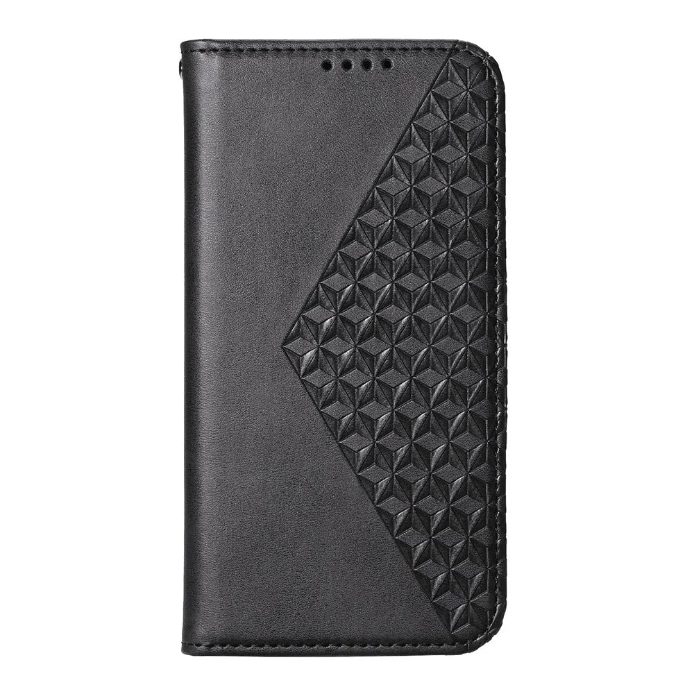 For iPhone 18 Pro Max / 17 Pro Max Case Calf Texture PU Leather Wallet Phone Cover with Wrist Strap - Black - 7