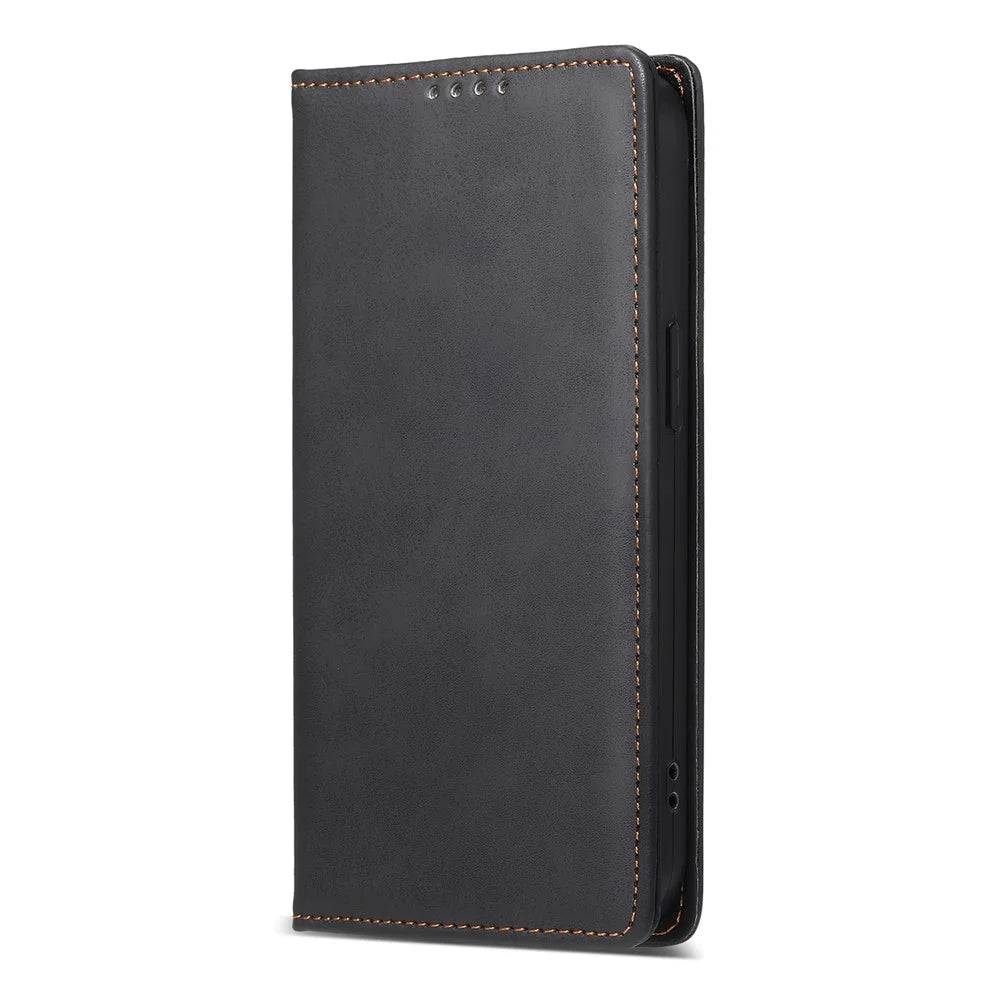 For iPhone 17 Wallet Case RFID Blocking PU Leather Phone Cover - Black - 5