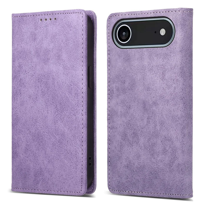 For iPhone Air Wallet Case RFID Blocking PU Leather Phone Cover - Purple - 1