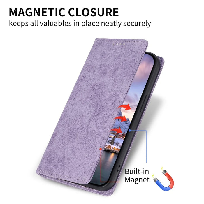 For iPhone 18 Pro / 17 Pro Wallet Case RFID Blocking PU Leather Phone Cover - Purple - 4