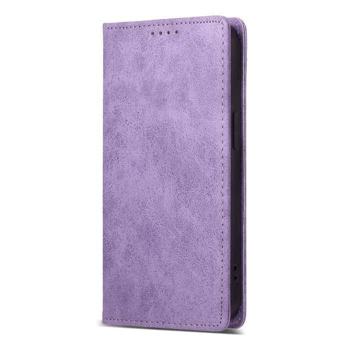 For iPhone 18 Pro / 17 Pro Wallet Case RFID Blocking PU Leather Phone Cover - Purple - 7