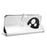 For TCL 605 4G Wallet Case Dot Pattern Imprint PU Leather Phone Cover with Wrist Strap - Silver - 3