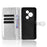 For TCL 605 4G Wallet Case Dot Pattern Imprint PU Leather Phone Cover with Wrist Strap - Silver - 4