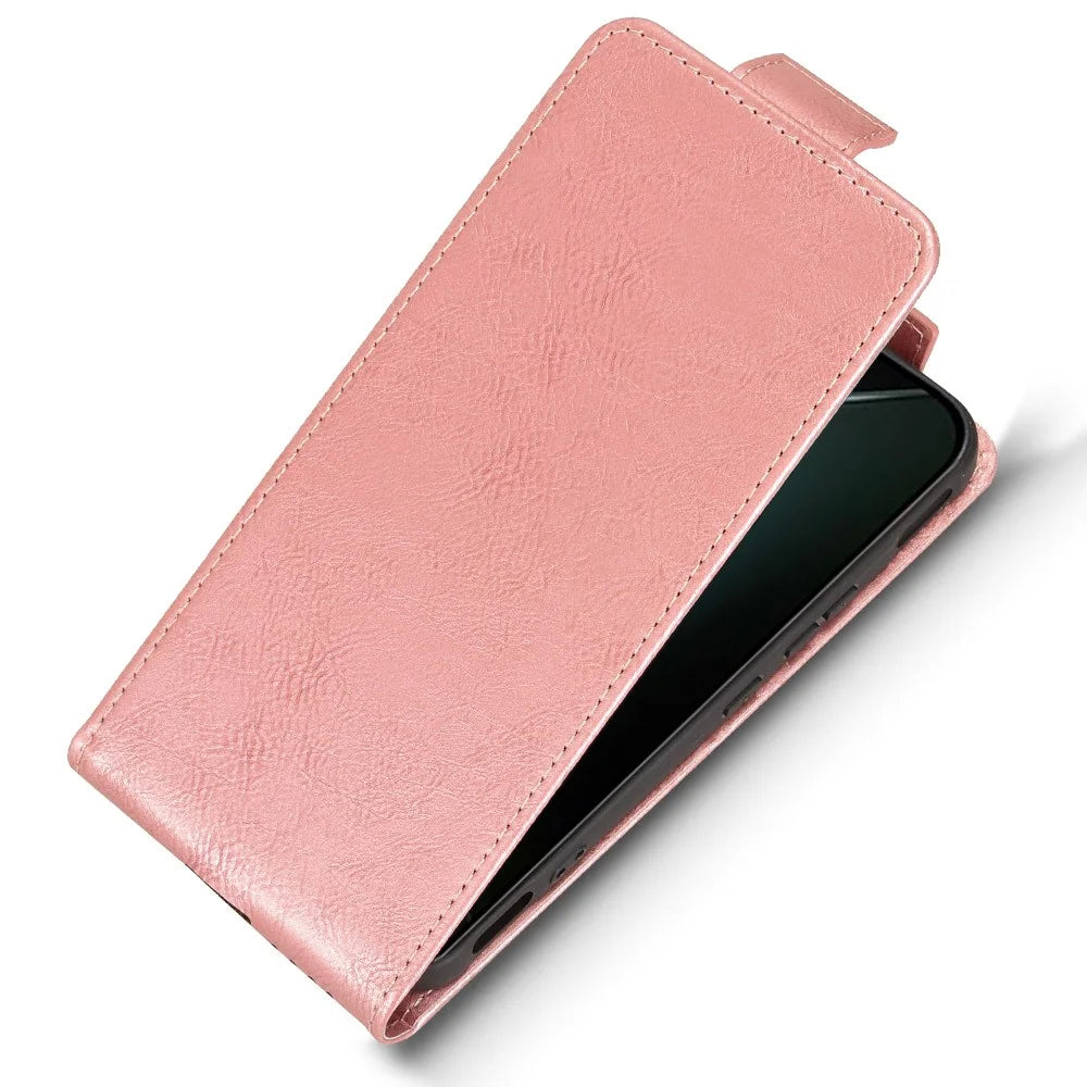 For Infinix GT 30 Pro 5G Stand Case Magnetic Clasp Vertical Flip Leather Phone Cover with Card Holder - Rose Gold - 4