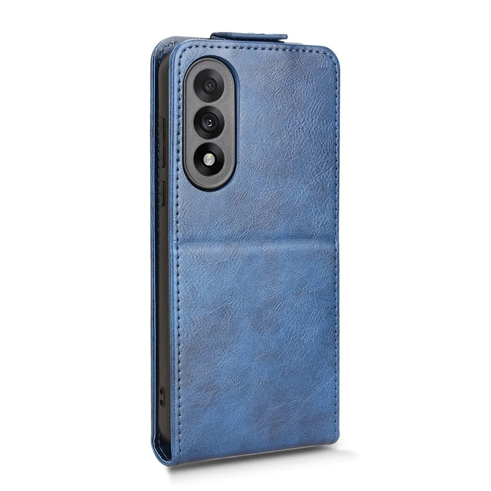 For OnePlus Nord 5 5G / Ace 5 Ultra 5G Stand Case Magnetic Clasp Vertical Flip Leather Phone Cover with Card Holder - Dark Blue - 7