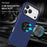 For iPhone 18 Pro Max / 17 Pro Max Case PC + TPU Phone Cover with Rotatable Ring Holder - Blue - 2