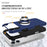 For iPhone 18 Pro Max / 17 Pro Max Case PC + TPU Phone Cover with Rotatable Ring Holder - Blue - 4