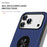 For iPhone 18 Pro Max / 17 Pro Max Case PC + TPU Phone Cover with Rotatable Ring Holder - Blue - 6