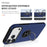 For iPhone 18 Pro Max / 17 Pro Max Case PC + TPU Phone Cover with Rotatable Ring Holder - Blue - 7