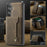 AUTSPACE For Samsung Galaxy S25+ / Galaxy S24+ Case  A13 Vintage Leather Back Cover with Magnetic Detachable Card Bag - Coffee - 4