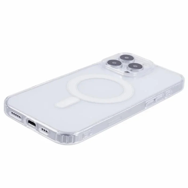 WANLONFENG For iPhone 16 Pro Clear Case Compatible with MagSafe  LM2 Series Phone Cover (Big Lens Hole) - Transparent - 5