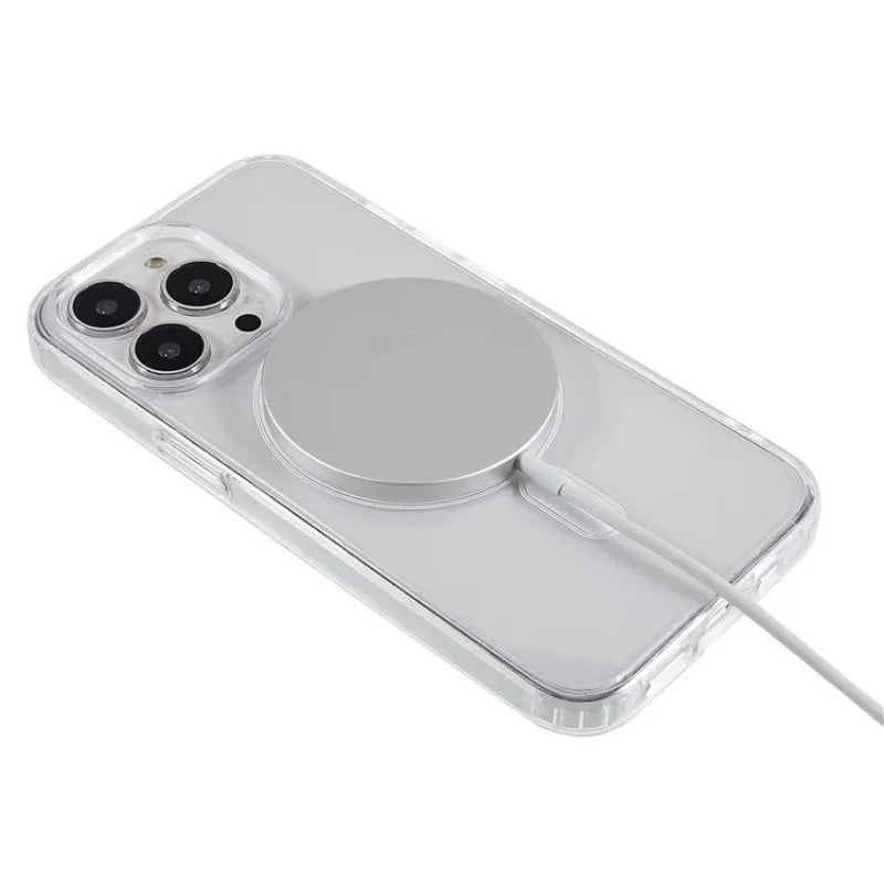 WANLONFENG For iPhone 11 Pro Max Clear Case Compatible with MagSafe  LM2 Series Phone Cover (Big Lens Hole) - Transparent - 4