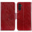 For Samsung Galaxy A14 5G / A14 4G Phone Case Split Leather Nappa Texture Phone Cover - Red - 1