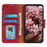 For Samsung Galaxy A14 5G / A14 4G Phone Case Split Leather Nappa Texture Phone Cover - Red - 3