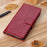 For Samsung Galaxy A14 5G / A14 4G Phone Case Split Leather Nappa Texture Phone Cover - Red - 6