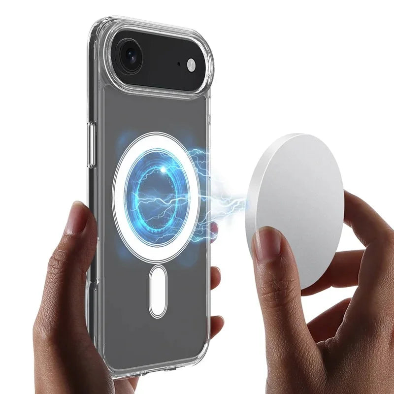 WANLONFENG For iPhone Air Clear Case Compatible with MagSafe  LM2 Series Phone Cover (Big Lens Hole) - Transparent - 3