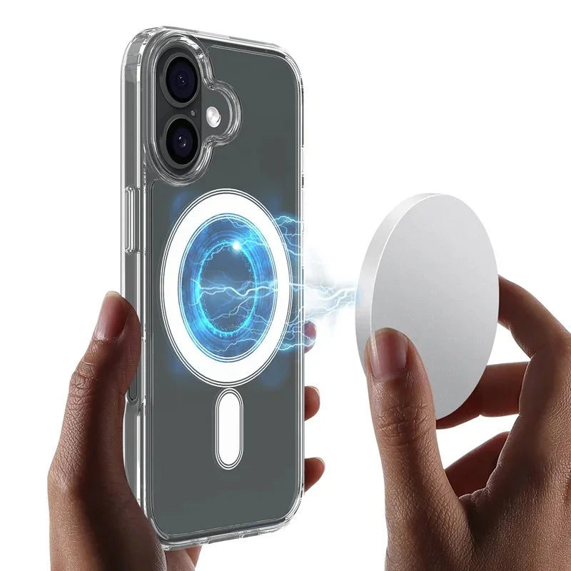 WANLONFENG For iPhone 17 Clear Case Compatible with MagSafe  LM2 Series Phone Cover (Big Lens Hole) - Transparent - 3