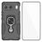 WANLONFENG For OnePlus Nord 4 Phone Case  PC TPU Back Cover Kickstand with Tempered Glass - Black - 1