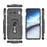 WANLONFENG For OnePlus Nord 4 Phone Case  PC TPU Back Cover Kickstand with Tempered Glass - Black - 3