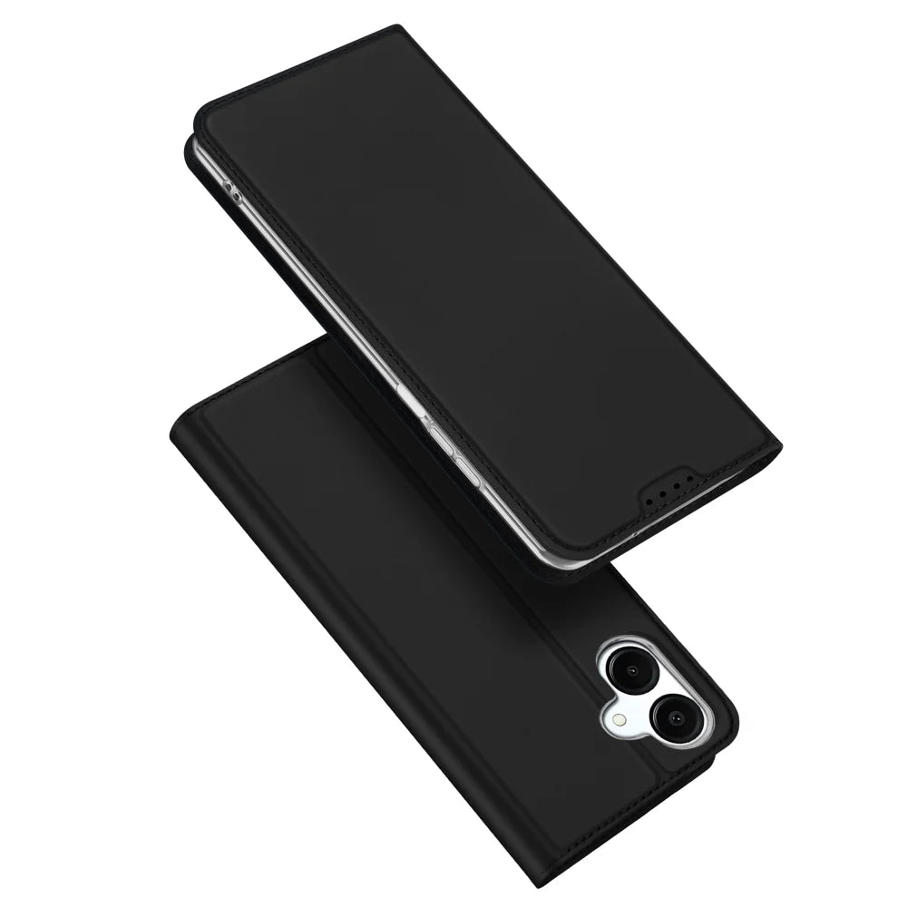 DUX DUCIS For Samsung Galaxy A07 4G / A07 5G / A08 4G / M07 / F07 / M17e / F70e Case  Skin Pro Series Leather Cover Card Holder - Black - 1