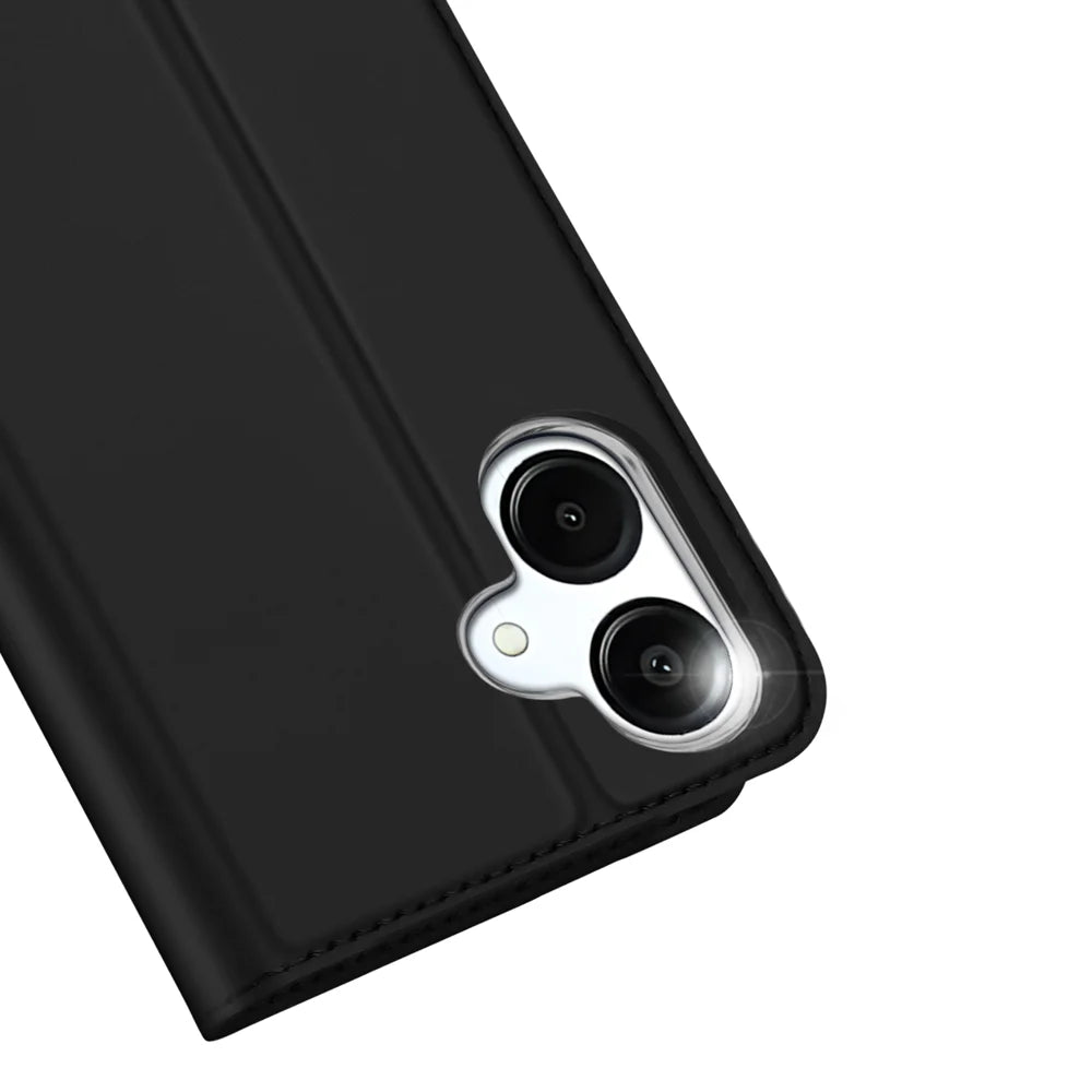 DUX DUCIS For Samsung Galaxy A07 4G / A07 5G / A08 4G / M07 / F07 / M17e / F70e Case  Skin Pro Series Leather Cover Card Holder - Black - 3