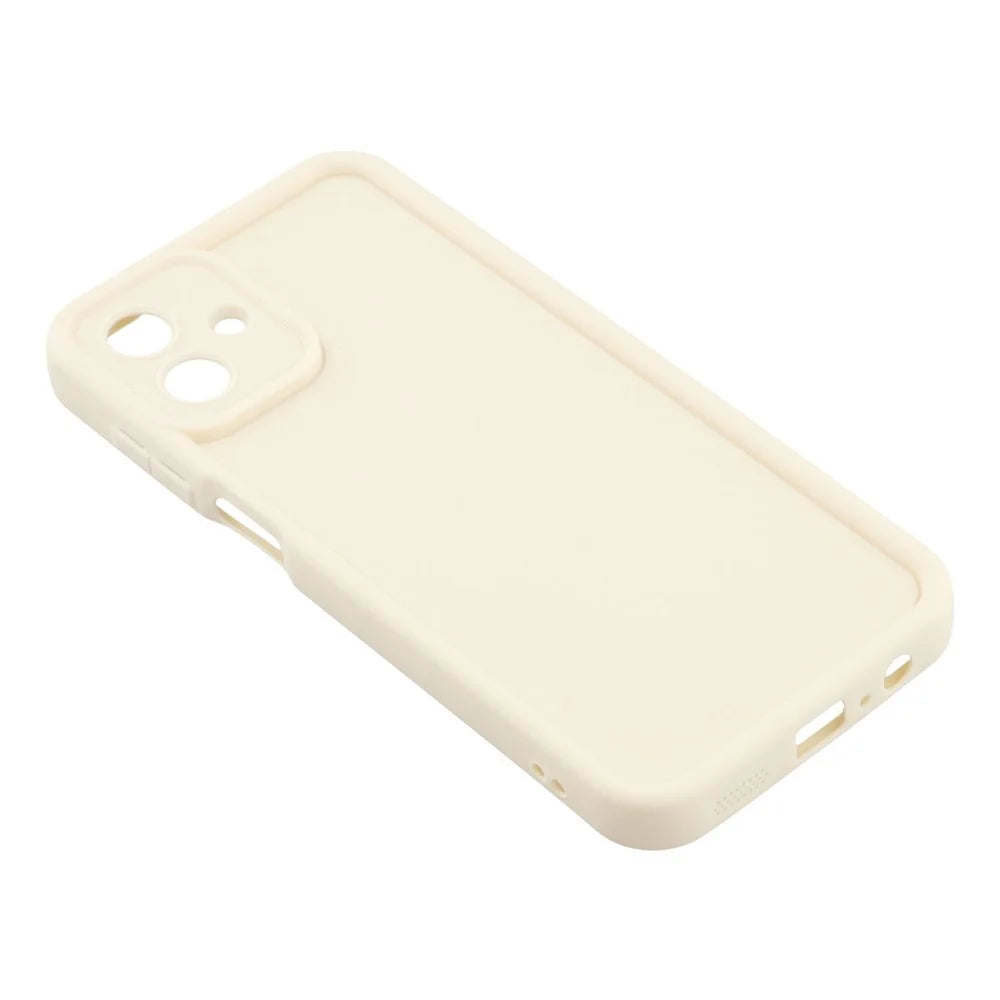 For Samsung Galaxy A07 4G Case Grooved Design TPU Anti Slip Phone Cover - Beige - 3