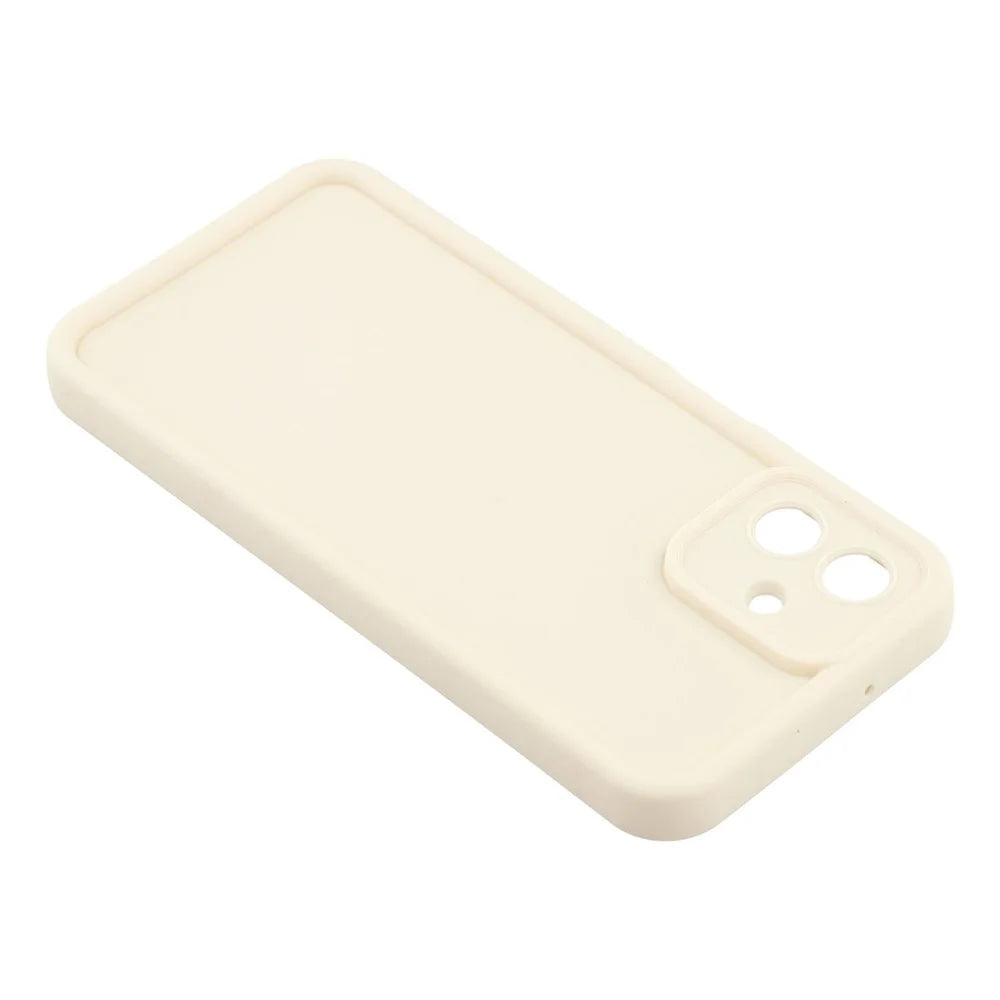 For Samsung Galaxy A07 4G Case Grooved Design TPU Anti Slip Phone Cover - Beige - 4