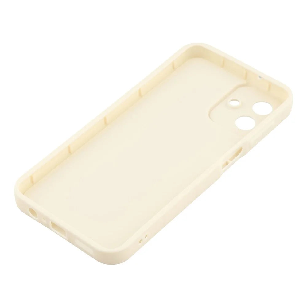 For Samsung Galaxy A07 4G Case Grooved Design TPU Anti Slip Phone Cover - Beige - 5
