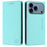 For iPhone 18 Pro Max / 17 Pro Max Leather Case RINACASIS RC01 Phone Cover with RFID Blocking Wallet Stand - Mint Green - 1