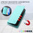 For iPhone 18 Pro Max / 17 Pro Max Leather Case RINACASIS RC01 Phone Cover with RFID Blocking Wallet Stand - Mint Green - 6
