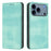 For iPhone 18 Pro / 17 Pro Wallet Cases Retro Texture RFID Blocking Leather Phone Cover - Mint Green - 1