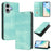 For iPhone 17 Wallet Cases Retro Texture RFID Blocking Leather Phone Cover - Mint Green - 2