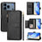 For iPhone 18 Pro / 17 Pro Case Zipper Pocket Multiple Card Slots Leather Phone Cover - Black - 1