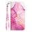 For iPhone 18 Pro Max / 17 Pro Max Case with Strap Marble Pattern Leather Phone Cover Card Holder - Pink / Purple / Gold LS001 - 3