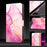 For iPhone 18 Pro Max / 17 Pro Max Case with Strap Marble Pattern Leather Phone Cover Card Holder - Pink / Purple / Gold LS001 - 5
