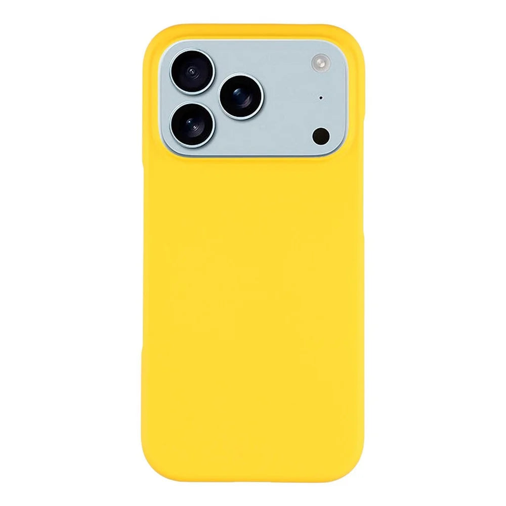 For iPhone 17 Pro Case Hard PC Drop Proof Frosted Minimalist Phone Cover - Yellow - 1