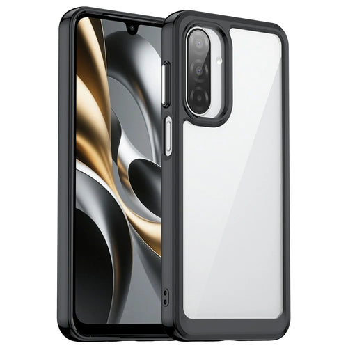 For Samsung Galaxy A17 5G / A17 4G / M17 5G / F17 5G Case TPU + Acrylic Protective Clear Phone Cover - Black - 1