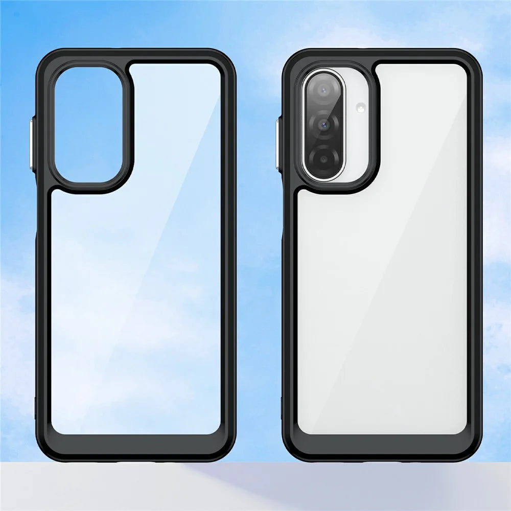 For Samsung Galaxy A17 5G / A17 4G / M17 5G / F17 5G Case TPU + Acrylic Protective Clear Phone Cover - Black - 2