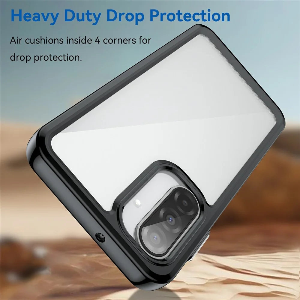 For Samsung Galaxy A17 5G / A17 4G / M17 5G / F17 5G Case TPU + Acrylic Protective Clear Phone Cover - Black - 3