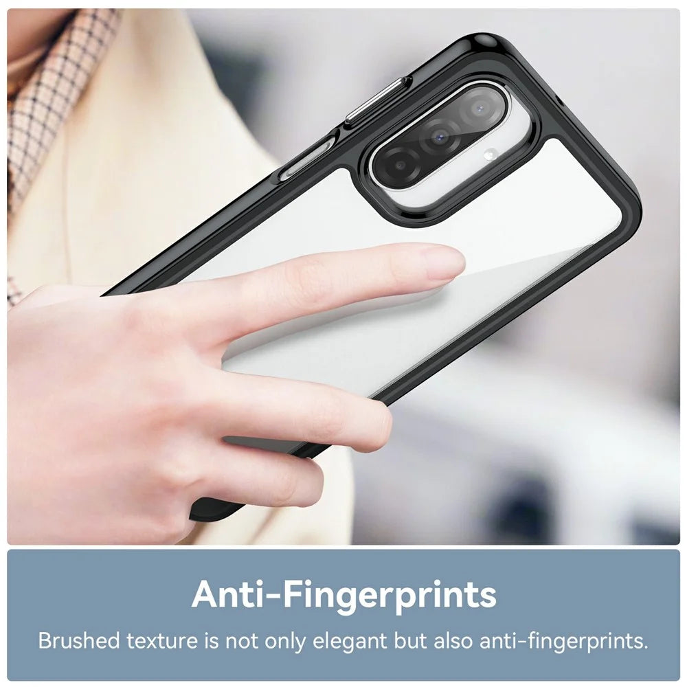 For Samsung Galaxy A17 5G / A17 4G / M17 5G / F17 5G Case TPU + Acrylic Protective Clear Phone Cover - Black - 5