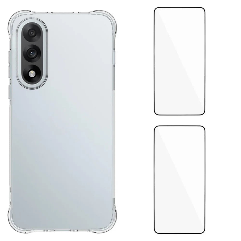 WANLONFENG For OnePlus Nord 5 5G / Ace 5 Ultra 5G TPU Case  WL2 Series 2.0mm Phone Cover with 2Pcs Tempered Glass Films - Transparent - 1
