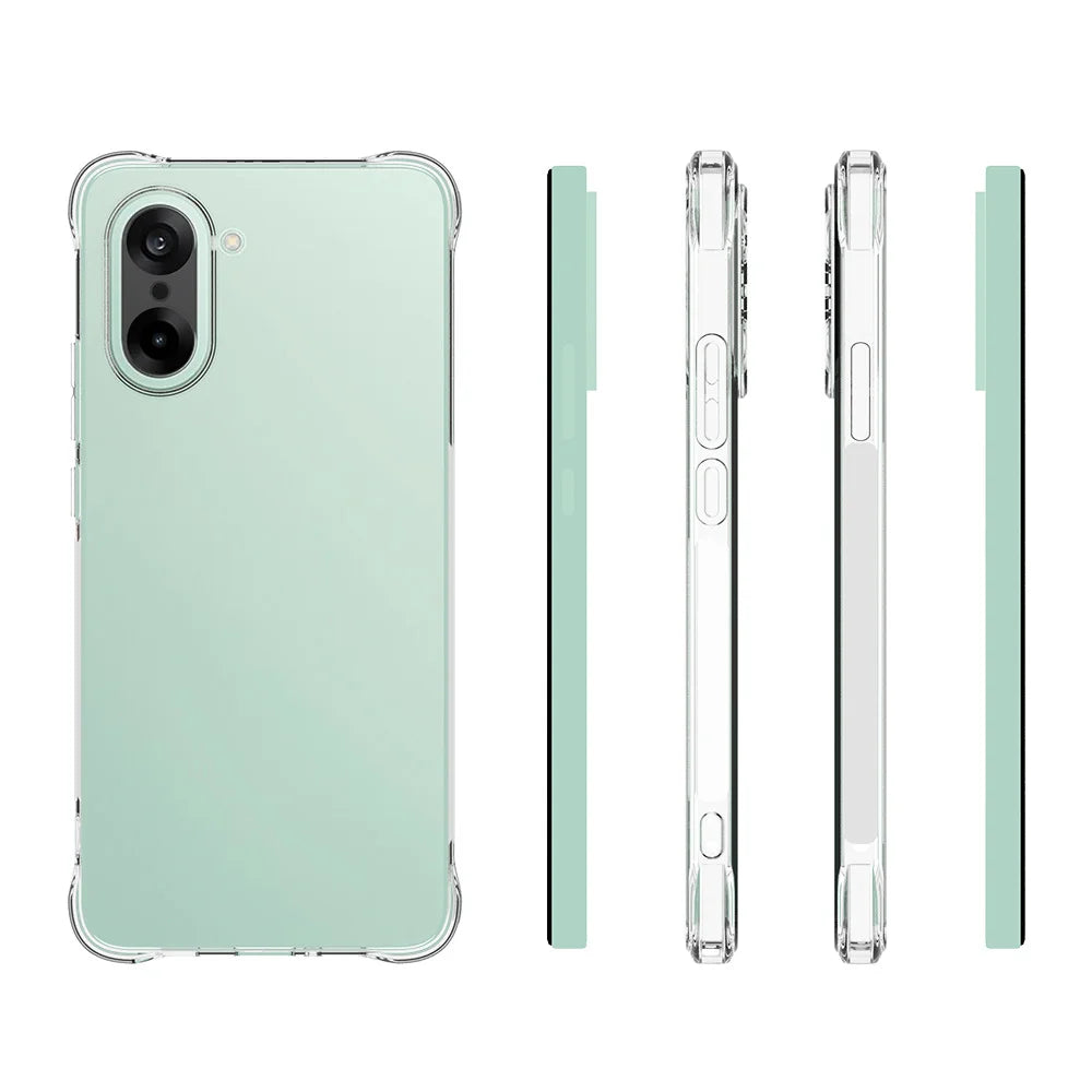 WANLONFENG For OnePlus Nord CE5 5G / Ace 5 Racing 5G TPU Case  WL2 Series 2.0mm Phone Cover with 2Pcs Tempered Glass Films - Transparent - 2
