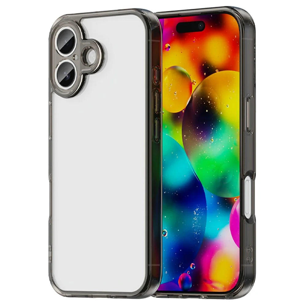 For iPhone 17 Case TPU + Acrylic Phone Back Cover Anti Yellowing - Black - 1